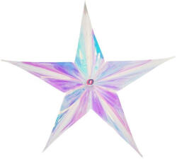 Decoration & Design Karácsonyi csillag ablakdísz akasztós fehér irizáló, 30 cm (DD68467)