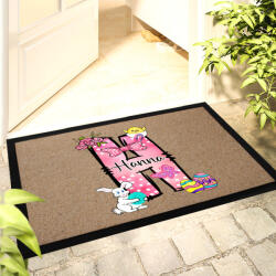Deconline Crafts Egyedi neves húsvéti Lábtörlő 60x40 cm "Monogramos" színes HD (DO133009-Doormat-60x40)