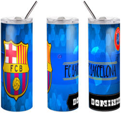 Deconline Crafts FC BARCELONA fém Duplafalú pohár egyedi névvel 600 ml tumbler (DO59996-BARCA-600ML-TUMBLER)