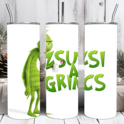 Deconline Crafts Egyedi feliratos termosz pohár 600ml "XY a Grincs" HD tumbler (DO129219-600ML)