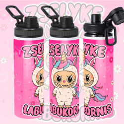 Deconline Crafts Személyre szabható "Labukornis" fém kulacs egyedi névvel 850 ml (DO69365-850)