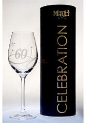 D&D Kristály pohár swarovski dísszel bor 360ml Celebration 60yr (8588006068993)