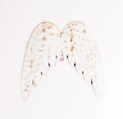 QX-IMP Angyalszárny karácsonyfadísz 8 cm fehér, fém (061341)