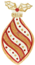 Decoration & Design Mézeskalács karácsonyfadísz, csavart 4, 2x1x8, 1 cm (DD70488)