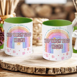 Deconline Crafts Egyedi fényképes Ajándék bögre 300 ml Zöld (DO133043-GREEN-MUG)