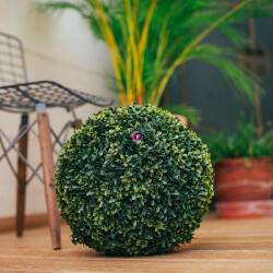 D&D Selyemvirág Buxus gömb műanyag 22cm zöld (DD54888)
