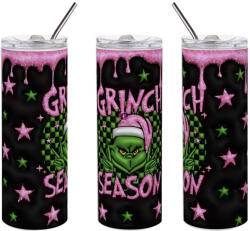 Deconline Crafts Grincs mintás termosz 600ml "Grinch Season (DO129155-600ML-TUMBLER)