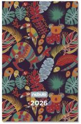 Nebulo Zsebnaptár NEBULO A/6 heti papírborítós Jungle 2026 (TZSN-A6-26-D5) - robbitairodaszer