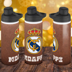 Deconline Crafts Exkluzív REAL MADRID fém kulacs egyedi névvel 750 ml "Leather (DO59999-BOTTLE)
