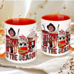 Deconline Crafts Halloween mintás bögre Horror Stars "Tis The Season" Narancs (DO126129-ORANGE-MUG)