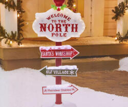 Koopman XXL Kültéri irányjelző Tábla "North Pole" LED, 95 cm IP44 230V (ABG102110)