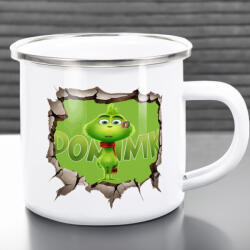 Deconline Crafts Egyedi feliratos Fém bögre "Mini Grinch" 360 ml (DO129209-ALU-MUG)