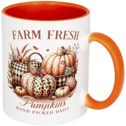 Deconline Crafts Halloweeni bögre, "Farm fresh Pumpkins" 300ml narancssárga (DO126163-MUG-ORANGE)