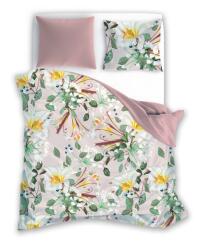 Faro Ágyneműhuzat Virágok Liliomok Rózsaszín 220x200 pamut (eufloria 007)