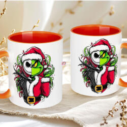 Deconline Crafts Halloween mintás bögre "Jack x Grincs" narancssárga (DO126135-ORANGE-MUG)