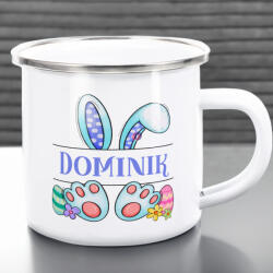Deconline Crafts Húsvéti zománcozott bögre "Nyuszi fiú" egyedi névvel fém (DO133002-ALU-MUG)