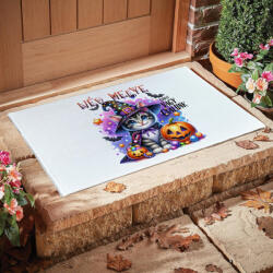 Deconline Crafts Egyedi neves Halloweeini Szőnyeg Cuki cicás, személyre szabható, 60x40 cm (DO126185-RUG-60x40)