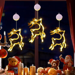 Entac Karácsonyi LED-es ablakdísz szarvas, 20cm, elemes (ECL-10-WLD-RD)