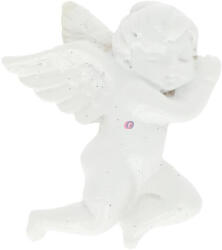 Decoration & Design Angyal fekvő öntapadós poly 4, 4x0, 9x4 cm fehér 4 db-os szett (DD68178)