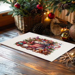 Deconline Crafts Egyedi neves karácsonyi Szőnyeg, Lábtörlő 60X40 cm "A Mikulás műhelye (DO129205-RUG-60x40)