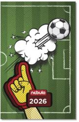 Nebulo Zsebnaptár NEBULO A/6 heti papírborítós Football 2026 (TZSN-A6-26-D8) - robbitairodaszer