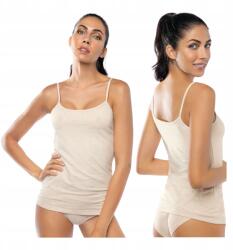 Siélei Női Felső Klasszikus Organikus Pamut Természet Vékony Vállpántok Sielei XL (top damski na lato WŁOSKA MARKA)