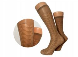 PREDA Női térdzokni Preda 20 denes, geometrikus mintás, bézs színű, 1 pár (5908256)