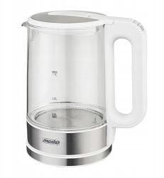 Mesko Ms 1301 white Üveg vízforraló 1, 7 L, állítható hőmérséklet (5903887803908)