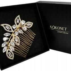 Kokonet Esküvői fésű Arany kiváló minőségű Fényes glam (Grzebyk ślubny ZŁOTY wysoka jakość BŁYSZCZĄCY)