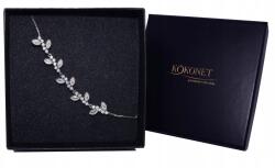 Kokonet Esküvői karkötő ezüst, állítható Boho levelekkel (Bransoletka ślubna DELIKATNA)