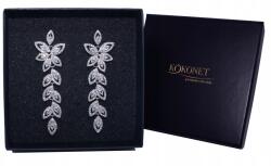 Kokonet Hosszú esküvői fülbevaló levelek Floral boho lógós (8-0239)