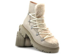 Potocki Női Hócsizma, bézs, Eco Bőr, szőrme bélés, Size 36-41 (23-12234)