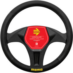 MOMO Kormányvédő Easy 'M' Fekete-Fekete/Sárga Logó (SWC0EASBK)