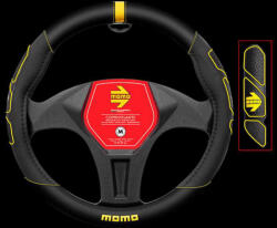 MOMO Kormányvédő Profile 'M' Fekete-Sárga/Sárga Logó (SWC0PROBY)