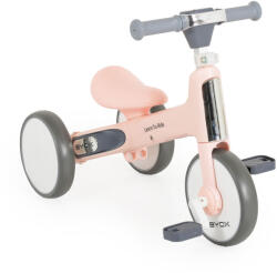  LEARN-to-Ride mini futóbicikli 3 kerekű tricikli, összecsukható PINK/rózsa
