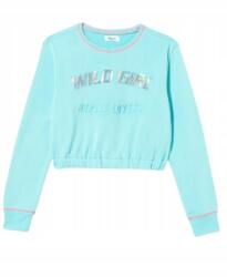 Replay Türkizkék Lány Pulóver Nyomott Mintával És Pink Szegéllyel 142 Kyp