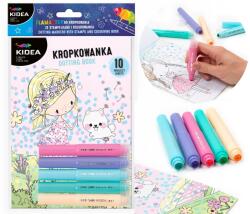 kidea Pöttyös filctoll bélyegzőkkel és Kidea Tündérek kifestőkönyv (ZFMKSKWKA)