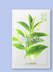 The Saem Mască naturală cu ceai verde Natural Green Tea Mask Sheet - 21 ml / 1 buc Masca de fata