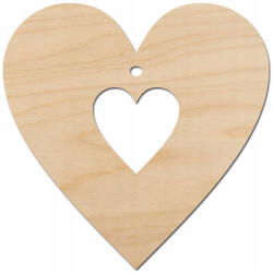 Loveart Scrapki fa medál dekoráció szív 2 Loveart Dekoráció (LOV-Sklejka)