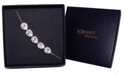 Kokonet Esküvői karkötő mandula ezüst Strassz hatás (8-0191)