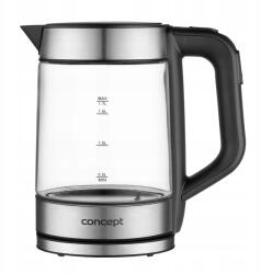 Concept Elektromos Vízforraló Üveg 1, 7l 2200W RK4067 Állítható Hőmérséklet Háttérvilágítás (8595631053966)