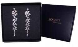 Kokonet Ezüst fülbevaló esküvő Finom lógós Wow Gyönyörű (8-0184)