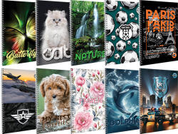 T-Creativ Spirálfüzet A/5 70 Lapos Négyzetrácsos Vegyes Mintákban (A15062027)