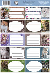 T-Creativ Füzetcímke 10 Darab/Ív Cats (N13049TCA)