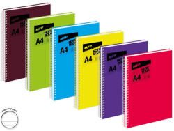 MFP Füzet Spirál A/4 80 Lapos Vonalas Vegyes Színek (MFP7500813)