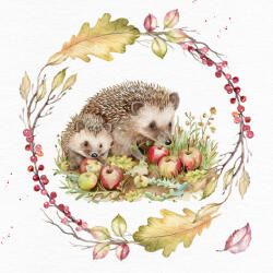 Ti-Flair Szalvéta 33x33 cm 3 Rétegű 20 Lap/Csomag Hedgehog Autumn Feast Ősz (AAE004)