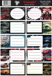 T-Creativ Füzetcímke 10 Darab/Ív Sportcars (N13049TSC)