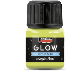 Pentart Akrilfesték Sötétben Világító 30 ml Limezöld (PC16480)