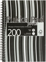 Pukka Pad Spirálfüzet A/5 100 Lapos Vonalas Jotta Pad Fekete-Fehér (LCBB0580)