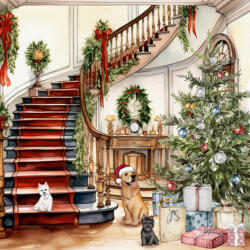  Ti-Flair Szalvéta 33x33 cm 3 Rétegű 20 Lap/Csomag Maison De Noel Tél (AAD971)